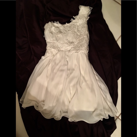 Dress White Lace Formal Prom gorgeous - Picture 1 of 8